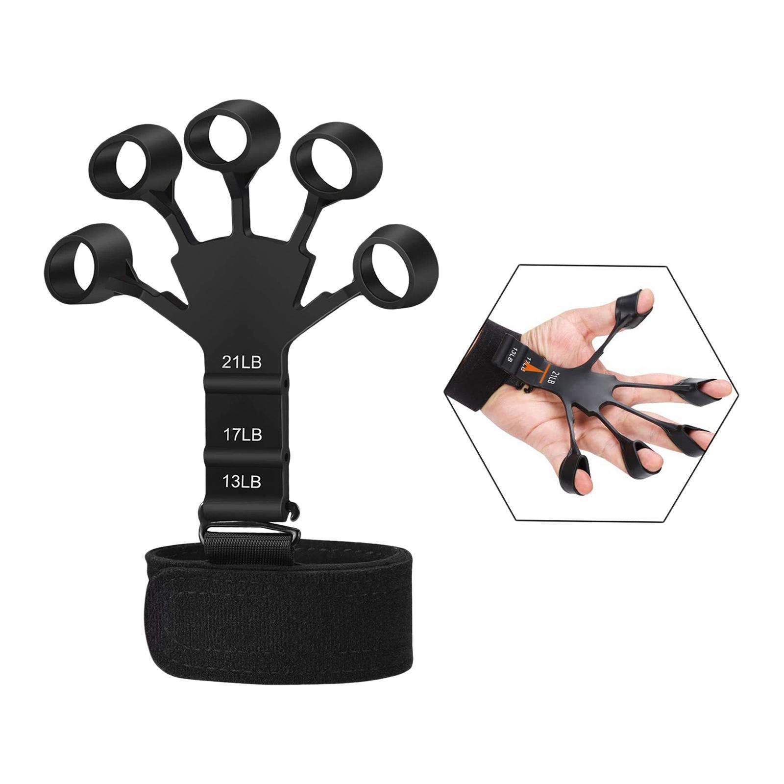 Silicone Finger Exerciser, Gripper Hand Grip Strengthener for Carpal Tunnel Exercise Equipment