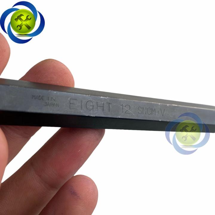 Lục giác chữ L 12mm JAPAN Eight 008-12 loại 2 đầu bằng kích thước 12mm x 45mm x 206mm