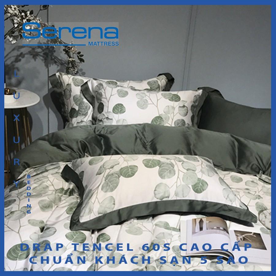 Bộ Chăn Ga Và Vỏ Gối Tencel 60s SERENA Set 5 Món Drap Cao Cấp – Hệ Thống Nệm