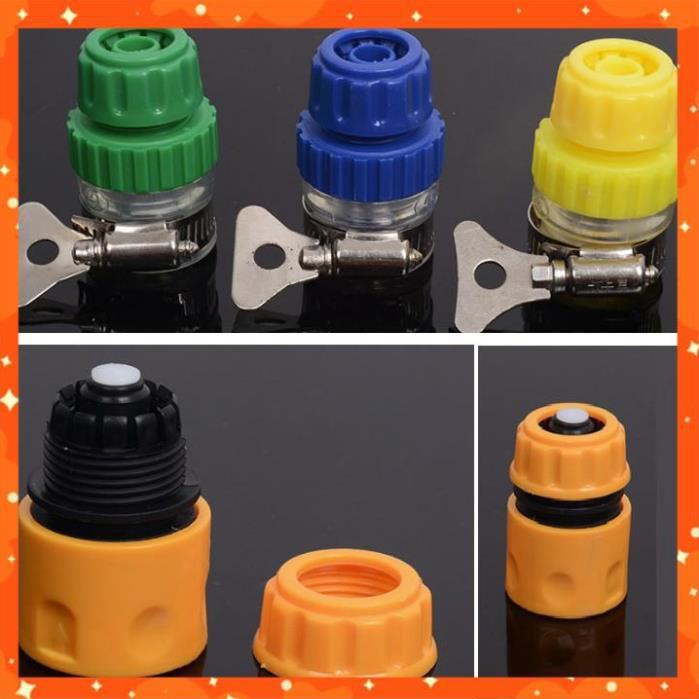 Bộ dây vòi xịt nước rửa xe, tưới cây . tăng áp 3 lần, loại 3m, 5m 206701-3 đầu đồng,cút nối nhựa vàng