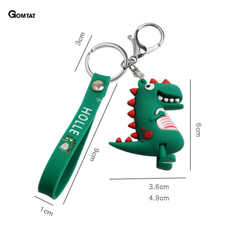 Móc khóa Hàn Quốc, móc treo trên balo, túi xách mẫu khủng long siêu dễ thương - KEY-CHAIN-004