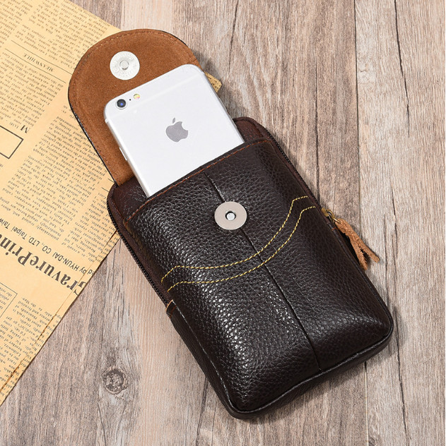 Bao Da Đeo Lưng dành cho Iphone 11 Pro Style Dáng Đứng Da Bò