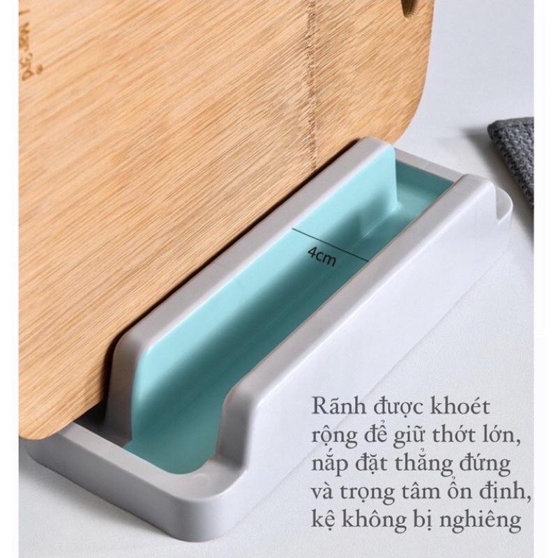 Sỉ 37k -Kệ đựng dao thớt hộp ống đũa gài thìa muỗm có giá để úp thớt nắp vung khay hứng nước tiện dụng