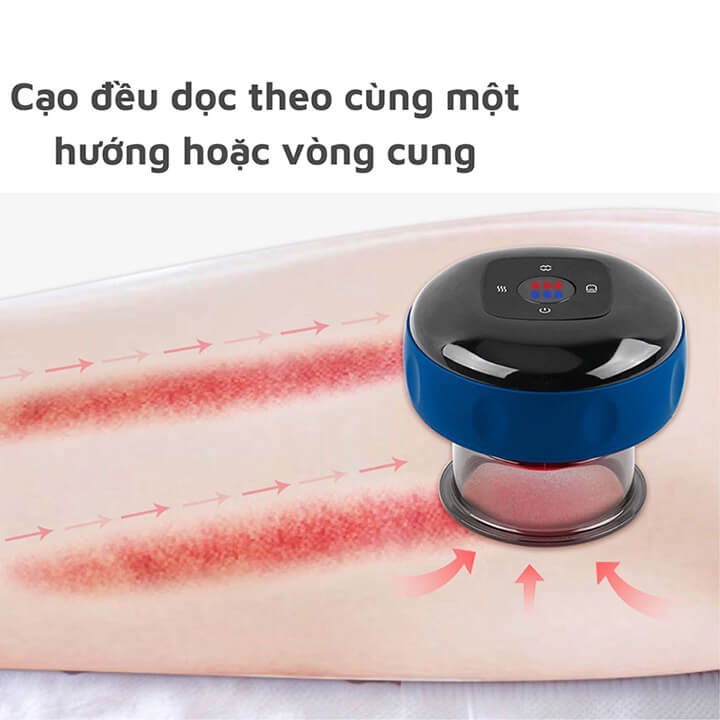 Máy giác hơi cạo gió cầm tay mini sạc pin massage thông minh 6 chế độ, máy giác hơi điện giúp giảm đau nhức, tăng cường lưu thông khí huyết-NG122