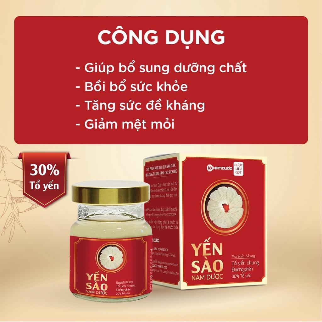 Yến sào Nam Dược 70ml tổ yến chưng đường phèn bồi bổ sức khỏe, tăng sức đề kháng, giảm mệt mỏi