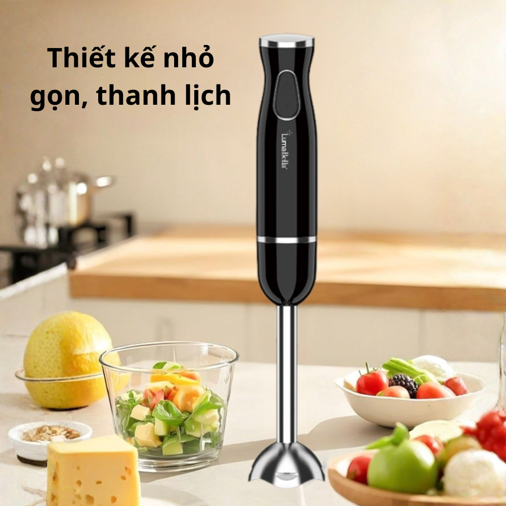 Máy xay cầm tay Lumabella LB-52018, công suất 500W nhỏ gọn chống văng tiện lợi dễ vệ sinh - HÀNG CHÍNH HÃNG