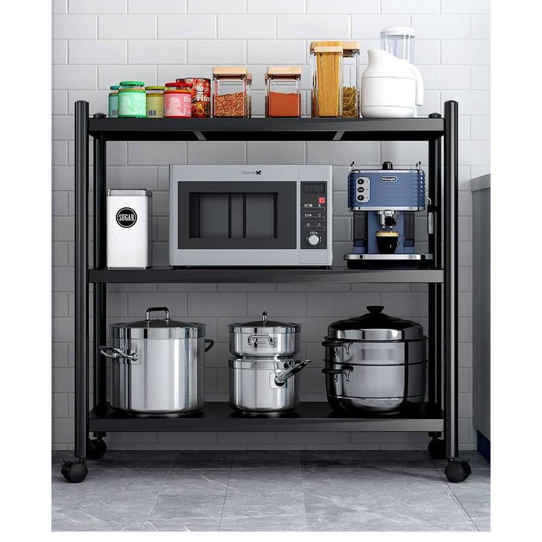 Kệ bếp inox đa năng có bánh xe - Kệ lò vi sóng