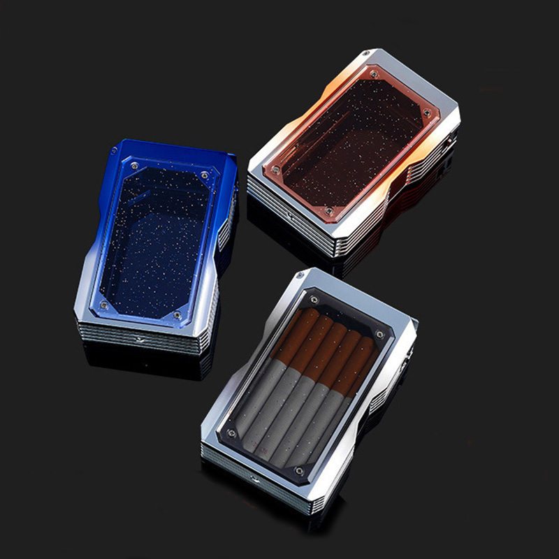 Bật Lửa Điện Kiêm Hộp Đựng Thuốc 20 Điếu Focus YH123 - Sạc Điện