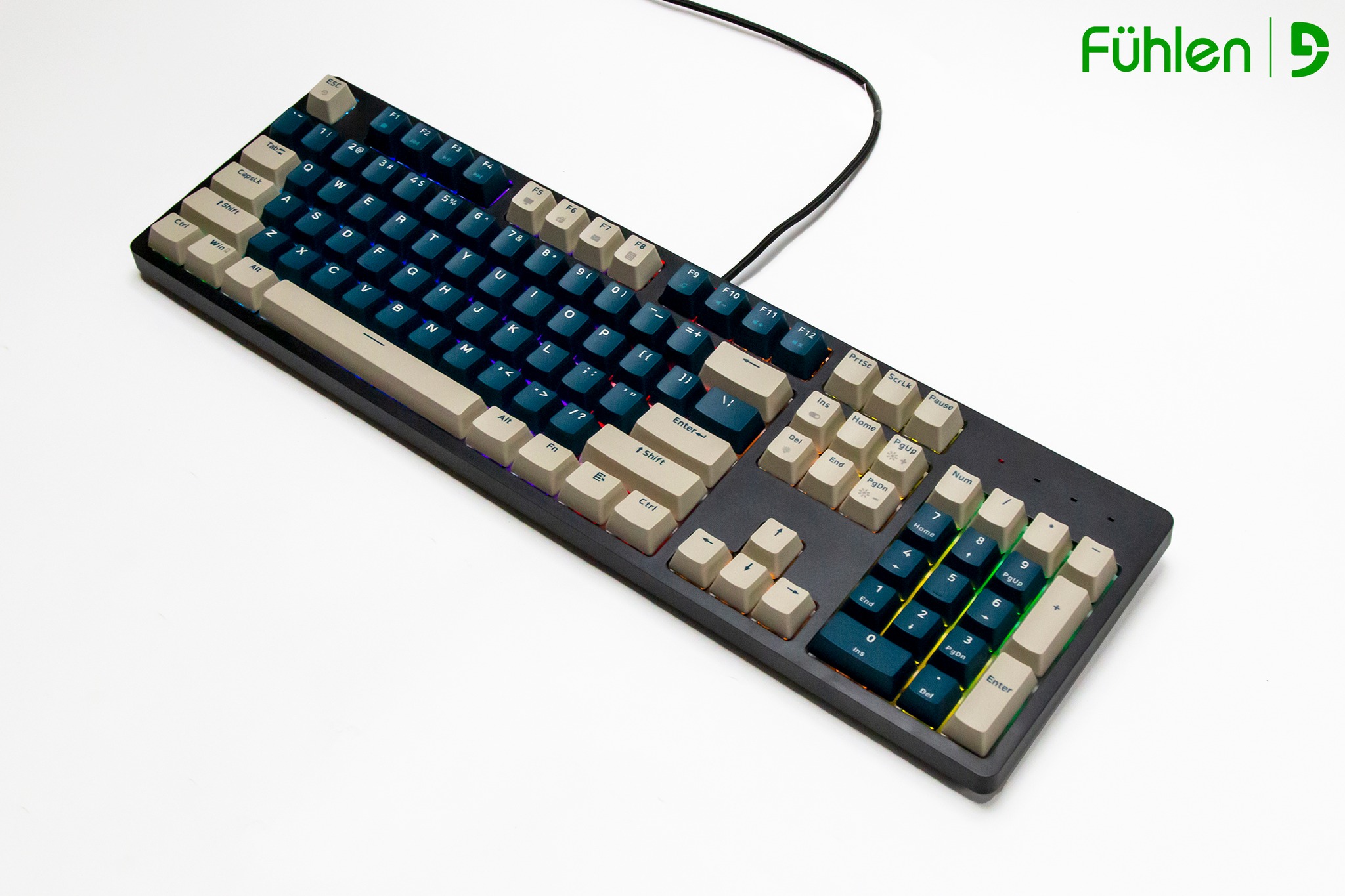 Bàn phím quang cơ Gaming Fuhlen CYBER Led Rainbow 16 chế độ, bảo hành 24 tháng- Hàng chính hãng