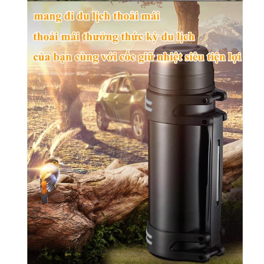 Nồi giữ nhiệt quai xách đi du lịch chân không THERMOS CUP 2000ml