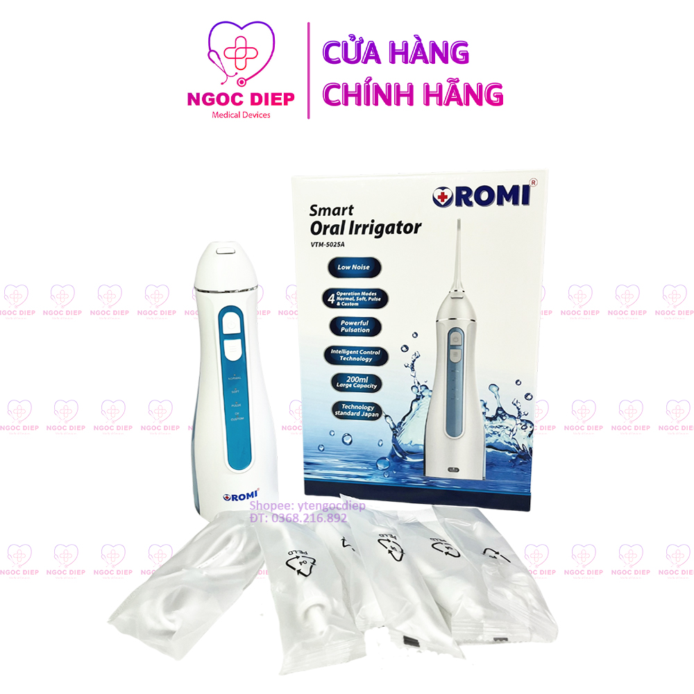 Máy tăm nước cầm tay OROMI VTM-5025A chống thấm nước IPX7 - Vệ sinh răng miệng công nghệ mới