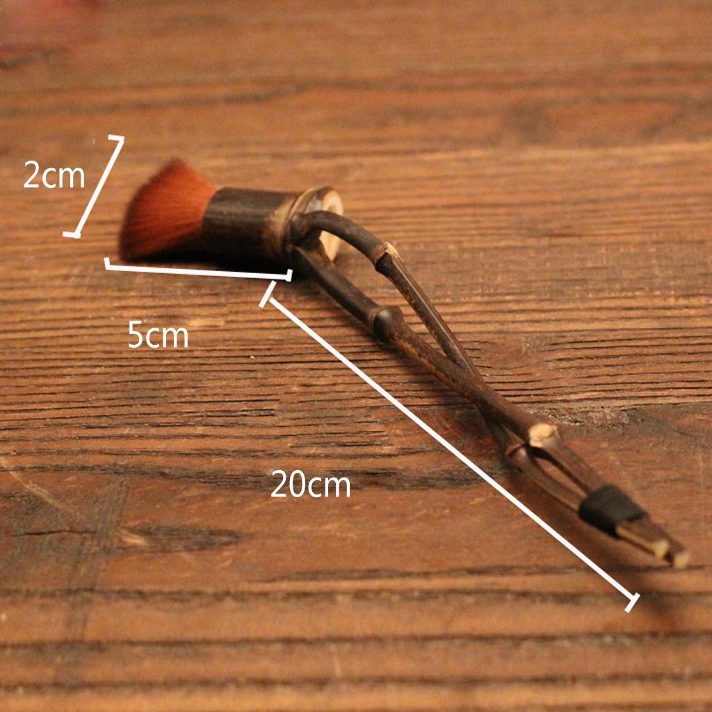Bamboo Pen Brush Handmade Tea Brush Coffeepot Teapot Brush Thin 20cm
