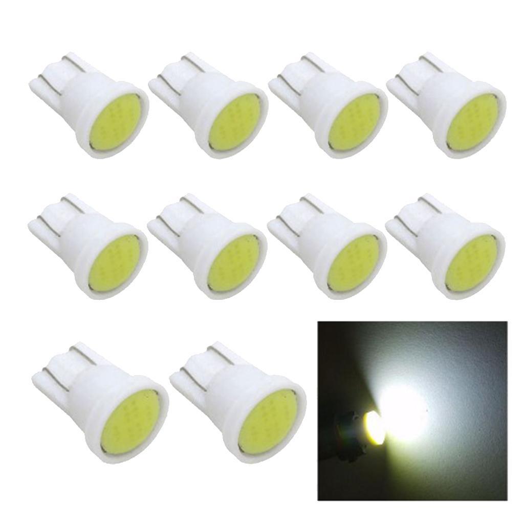 10 Pieces T10 COB LED Car Instrument Reading Light Side Wedge Bulbs