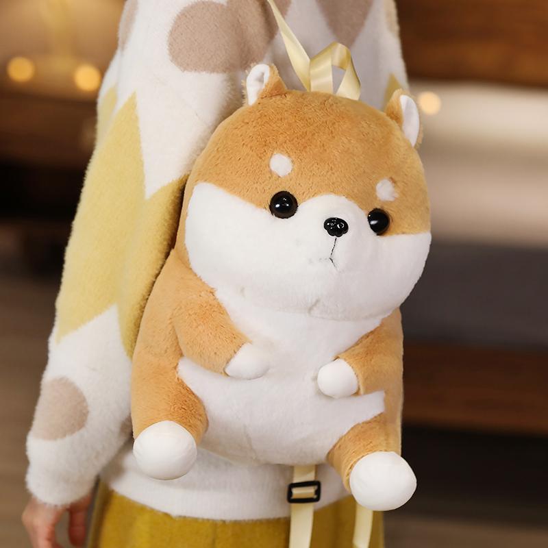 Sang Trọng Động Vật Ba Lô Trẻ Em Nhồi Bông Ba Lô Chó Lợn Shiba Inu Sang Trọng Học