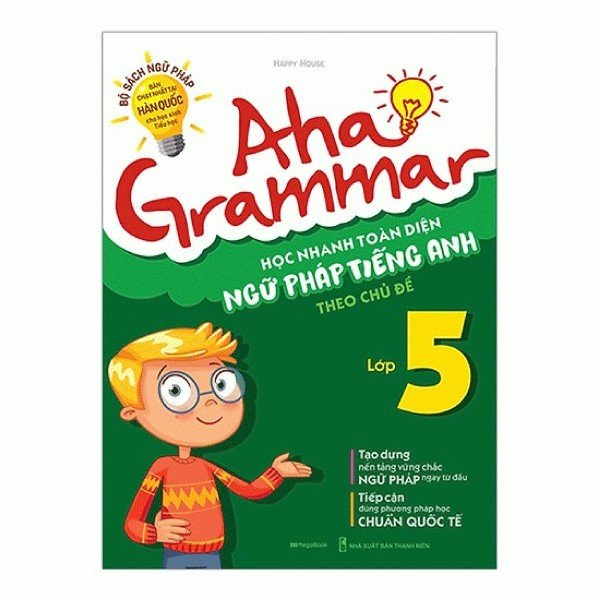 Sách Aha Grammar Học nhanh toàn diện ngữ pháp Tiếng Anh lớp 5 theo chủ đề