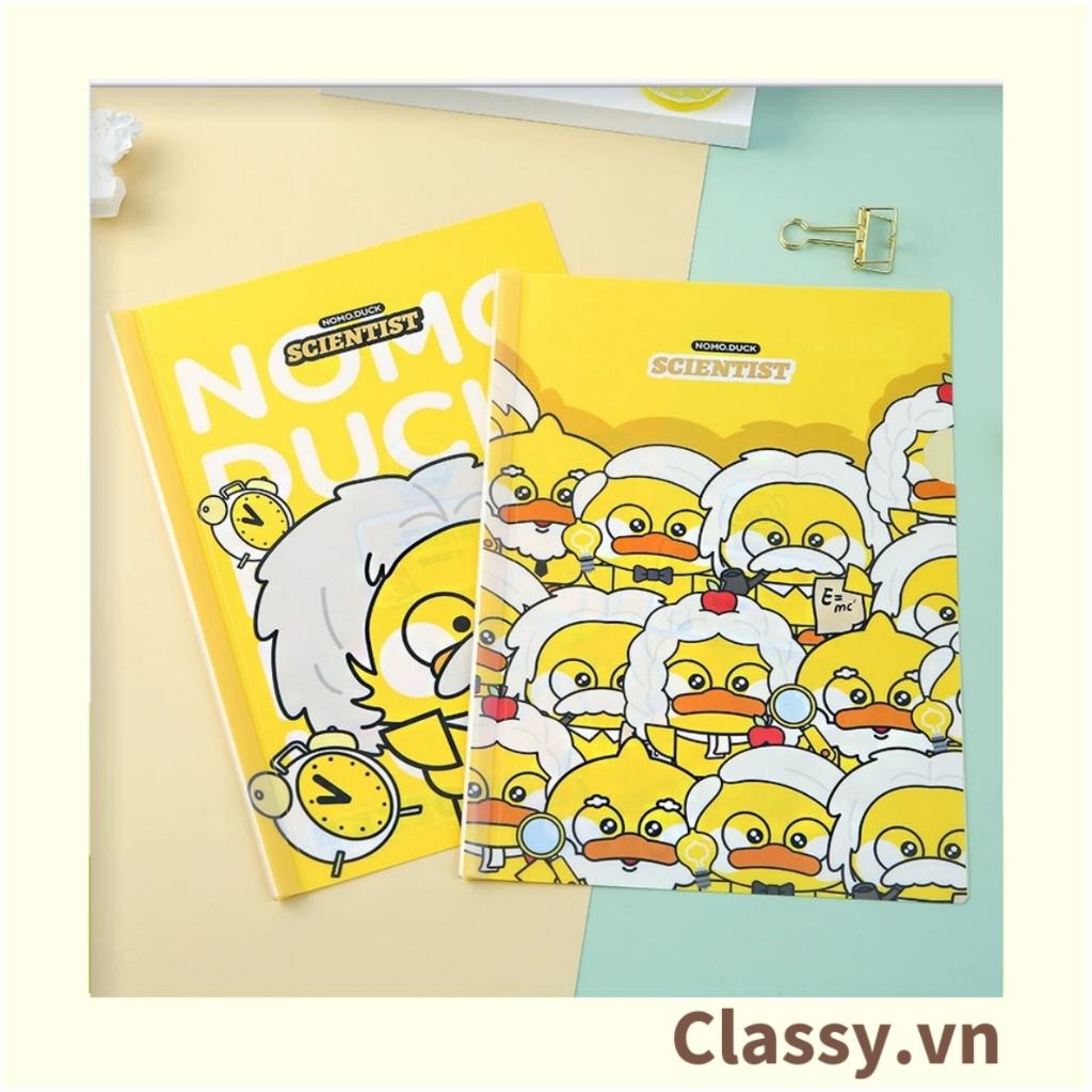 Kẹp giấy A4 Classy cute ngộ nghĩnh NoMo Duck Space Travel Vịt Vàng Lưu Trữ Hồ Sơ PK972