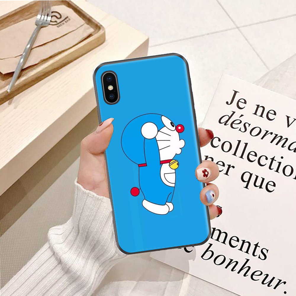 Ốp lưng điện thoại Iphone XS viền silicon dẻo TPU  hình Doremon Nhảy Múa - Hàng chính hãng
