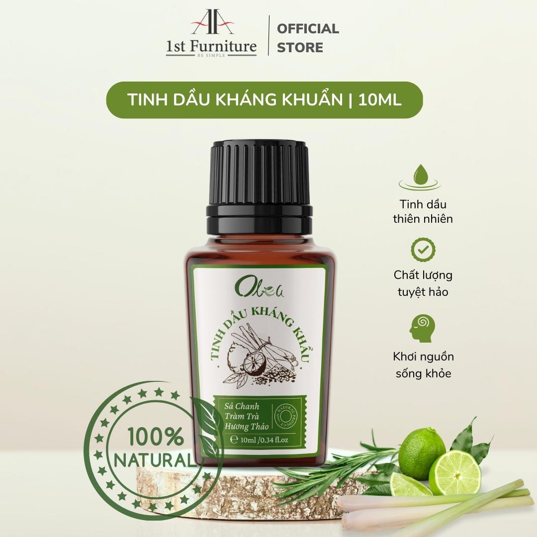 Tinh dầu sả chanh thiên nhiên kháng khuẩn OLEA lọ 10ml tinh dâu xông nhà 100% chiết xuất tự nhiên an toàn hỗ trợ trí lực và giấc ngủ