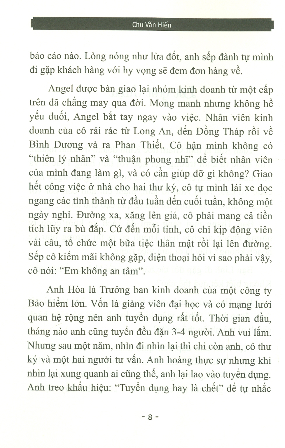 Cẩm Nang Quản Lý Hoạt Động Thực Chiến - Chu Văn Hiến -