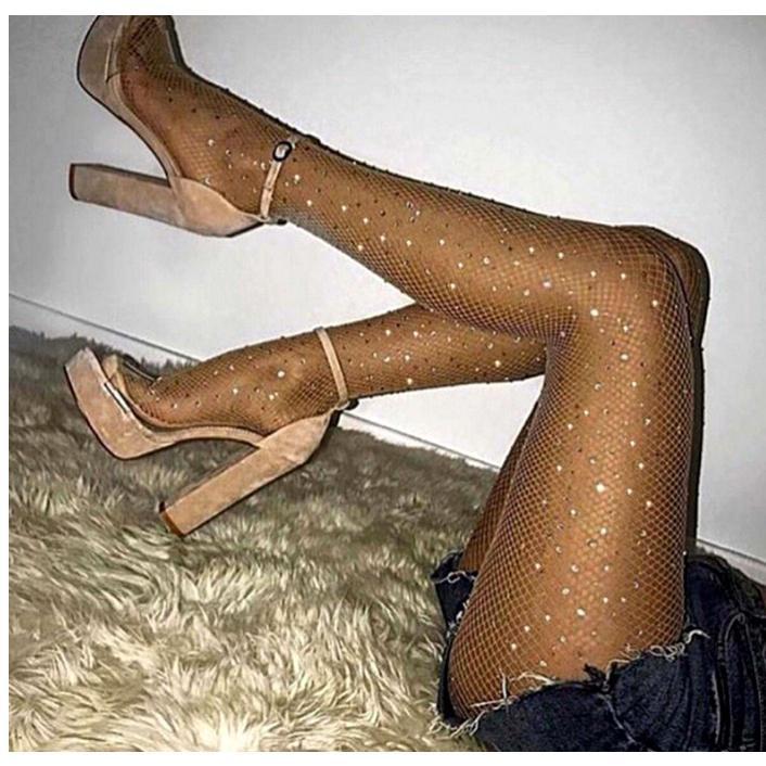 Quần tất, vớ quần lưới đính đá lấp lánh bling bling se.xy thời trang, siêubền không rách không xước Nữ Women