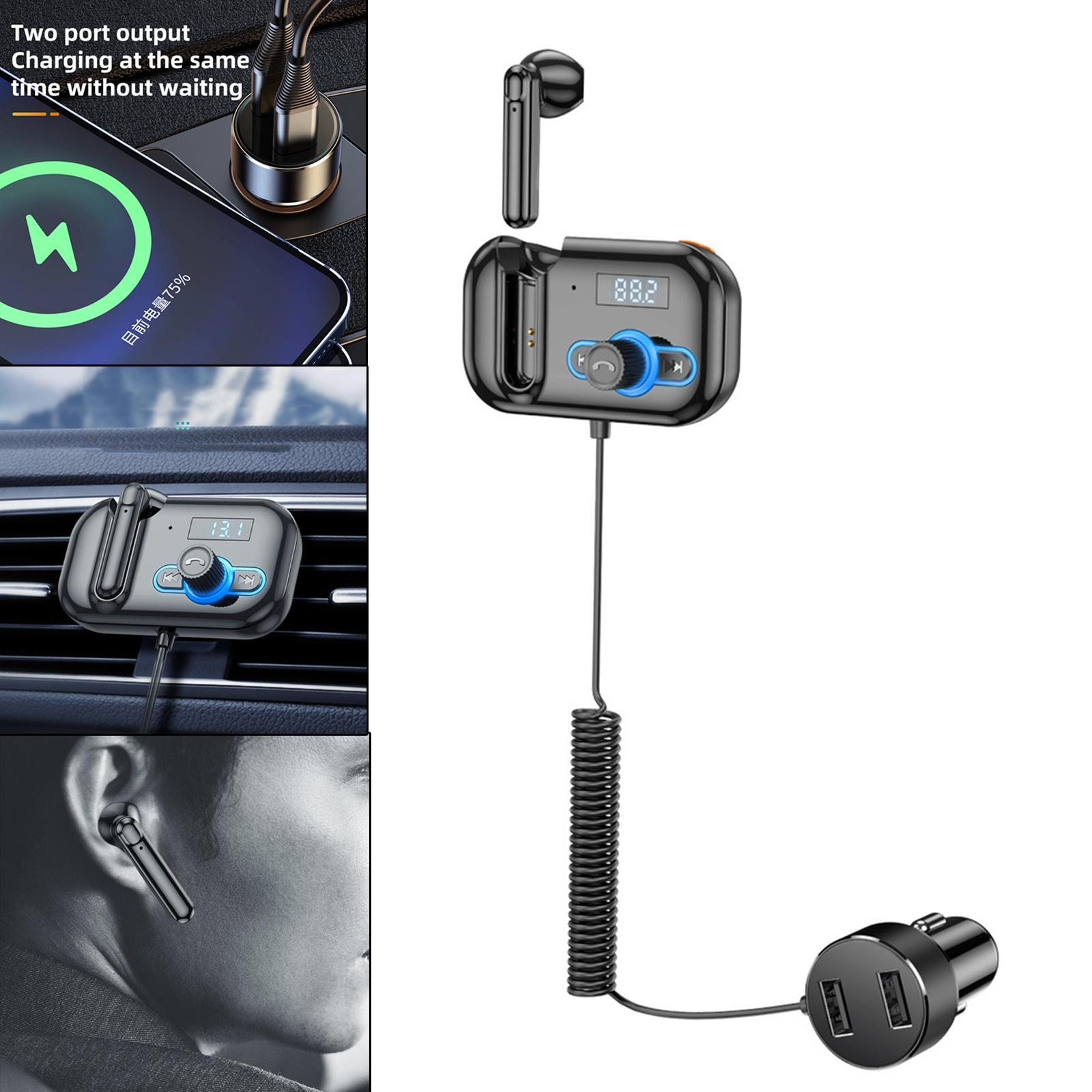 Car Charger Adapter FM Transmitter Wireless Hands-free HiFi MP3 Music Player