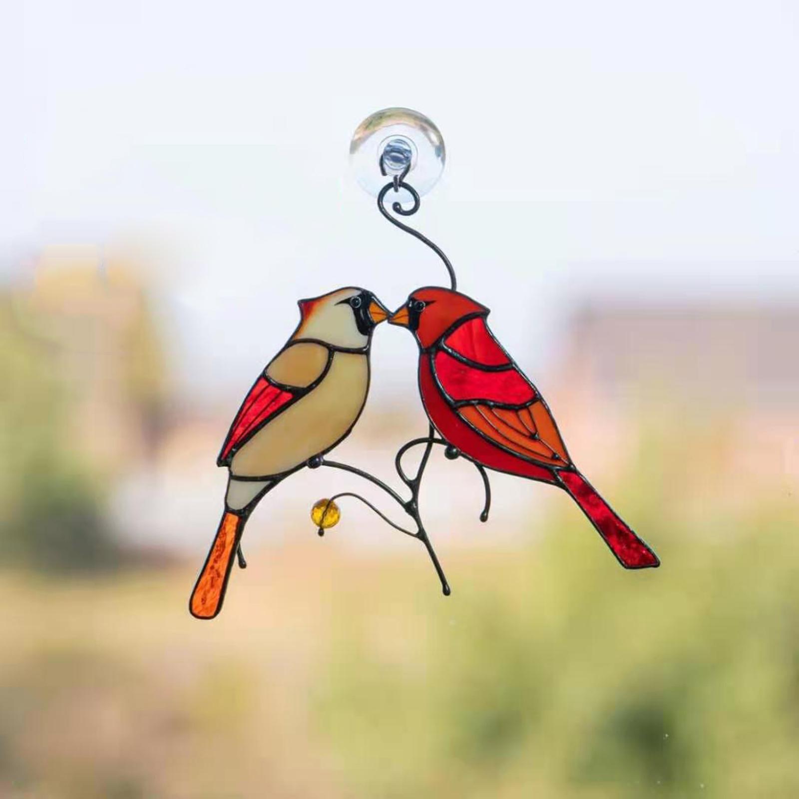 Wall Hanging Cardinal Sculpture Artwork Decorative Bird Ornaments Durable Zinc Alloy