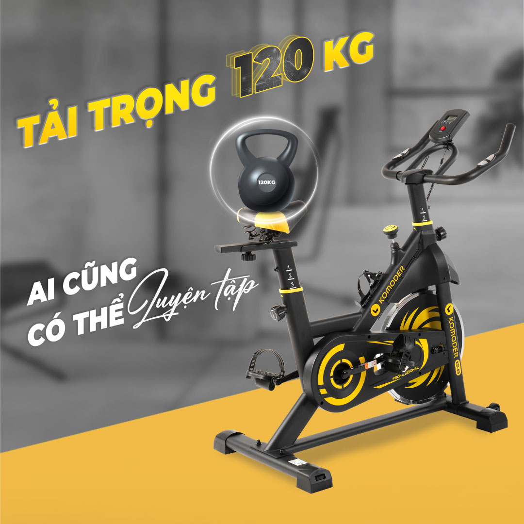 Xe Đạp Tập Lifesport KD-55, Xe Đạp Thể Dục Với Khung Xe Điều Chỉnh Linh Hoạt, Tạo Từ Thép Dày Dặn Chống Gỉ Mạ Niken