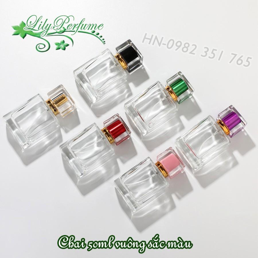 Lọ chiết nước hoa 30-50ml sắc màu