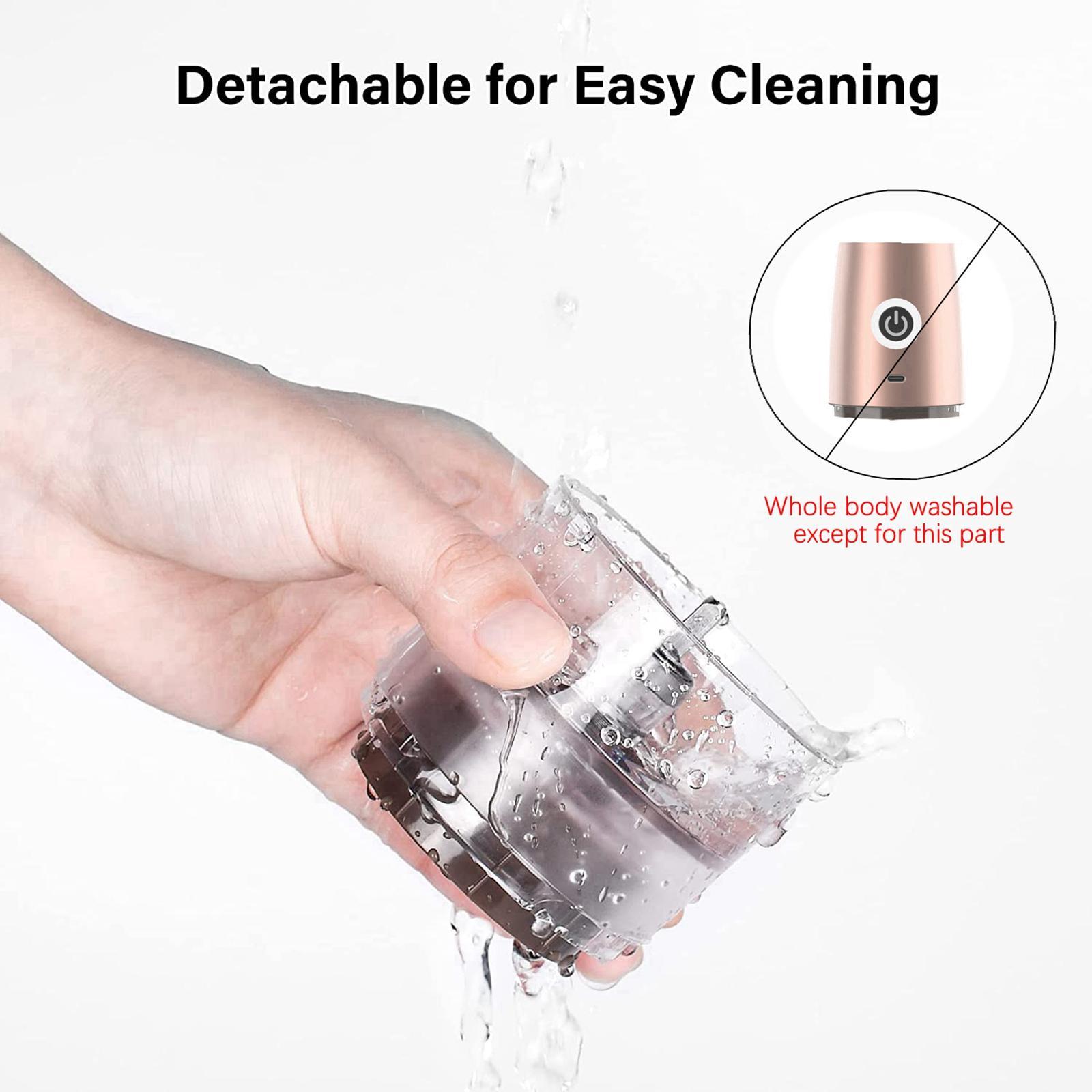 Coffee Bean Grinder Portable Rechargeable Small with Brush Mixer for
