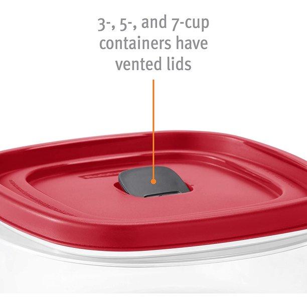Hộp nhựa đựng thực phẩm nắp đỏ có vent Rubbermaid USA size 710ML