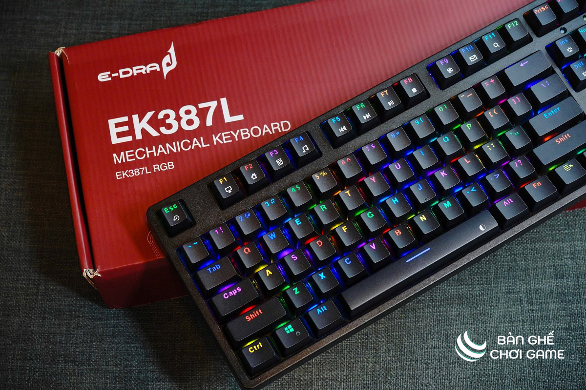 Bàn phím cơ E-Dra EK387L RGB Huano Switch - Hàng chính hãng