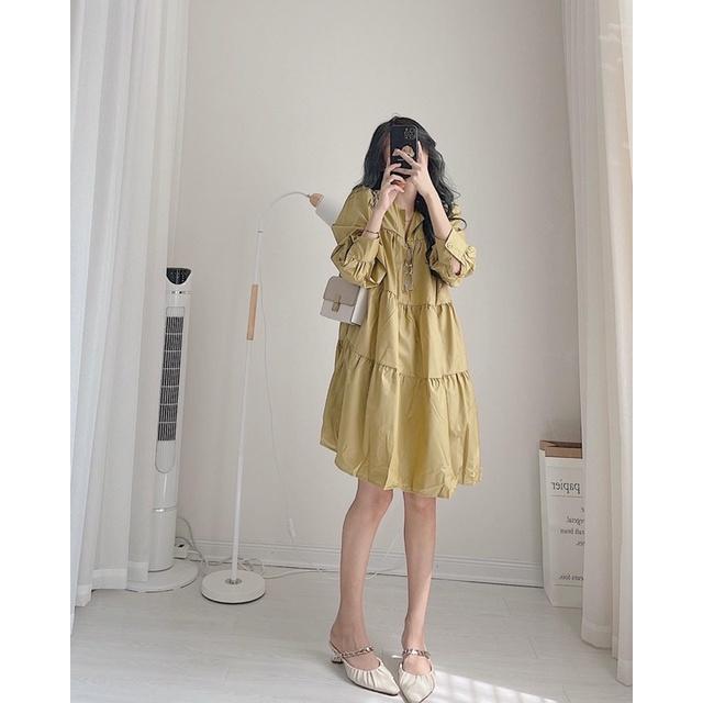 Váy bbd dài tay siêu hàn quốc by samhyewear