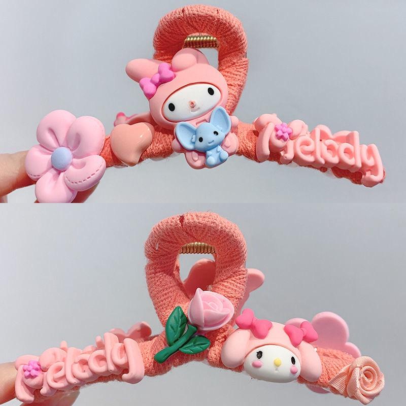 Set nguyên vật liệu tự làm kẹp tóc handmade DIY bằng dây quấn có sẵn kẹp tóc, dây quân nhân vật Sanrio characters