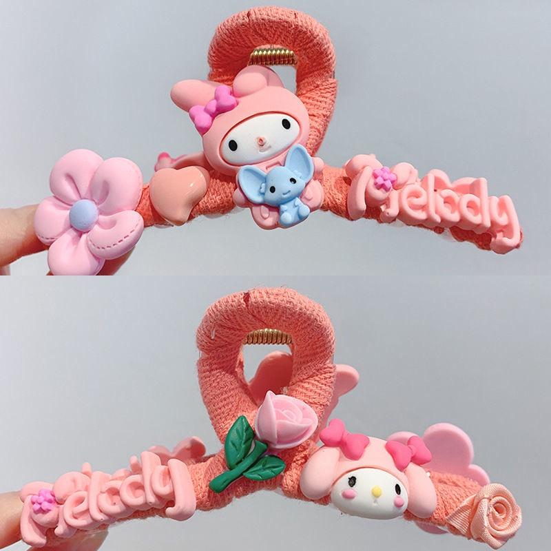 Bộ nguyên vật liệu tự làm kẹp tóc handmade DIY có sẵn kẹp tóc, dây cuốn nhân vật Sanrio characters