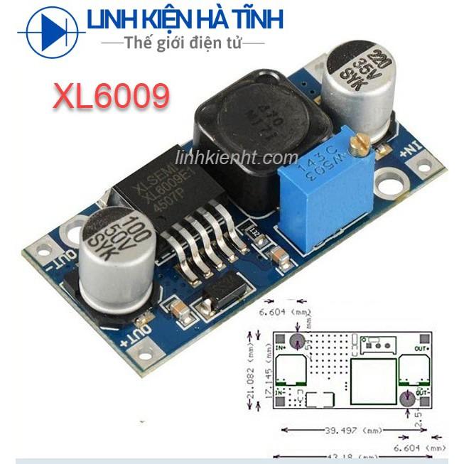 Mạch tăng áp XL6009 DC-DC điều chỉnh đầu ra vào 3-32V ra 5-35VDC