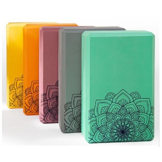 Gạch tập yoga 200g cục gạch block yoga in Hoa Mandala dùng trên thảm tập yoga tạo hiệu quả cao tại nhà và phòng tập