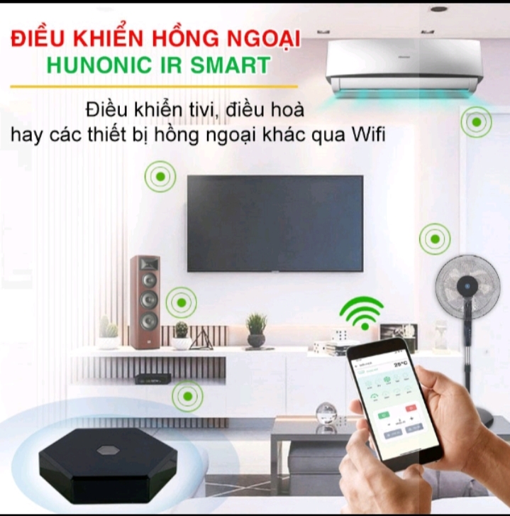 Điều khiển hồng ngoại Hunonic IR Smart thiết bị tivi, điều hoà, dàn âm thanh, đầu KTS, quạt, từ xa qua điện thoại