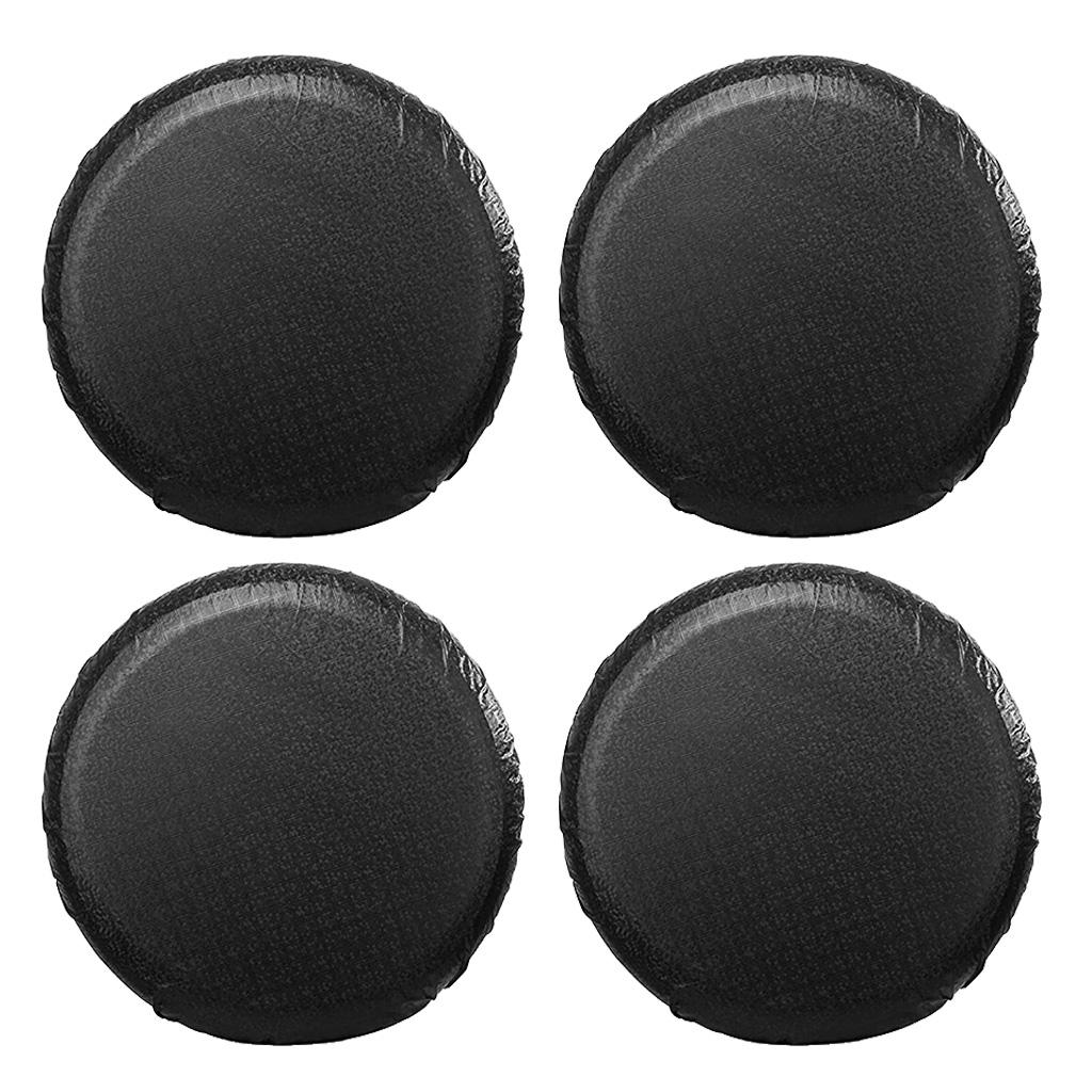 4pcs Trailer Camper, RV Motorhome Universal Fits Tire Covers, Black