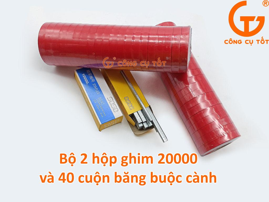 Bộ 2 hộp ghim và 2 cây băng buộc cành cây