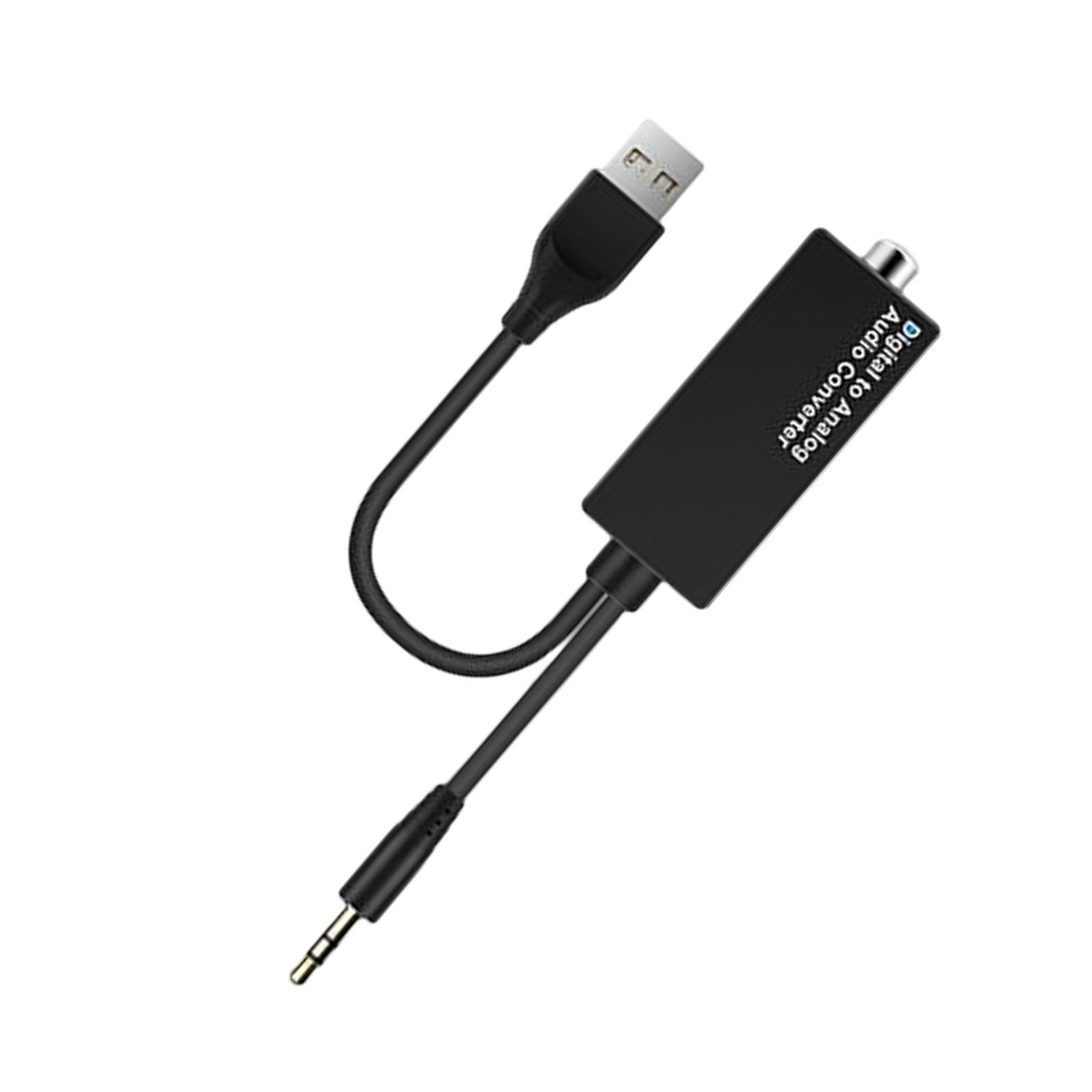 Digital to Analog Audio Adapter ,Home Theater HDTV Amplifier AUX Analog Converter