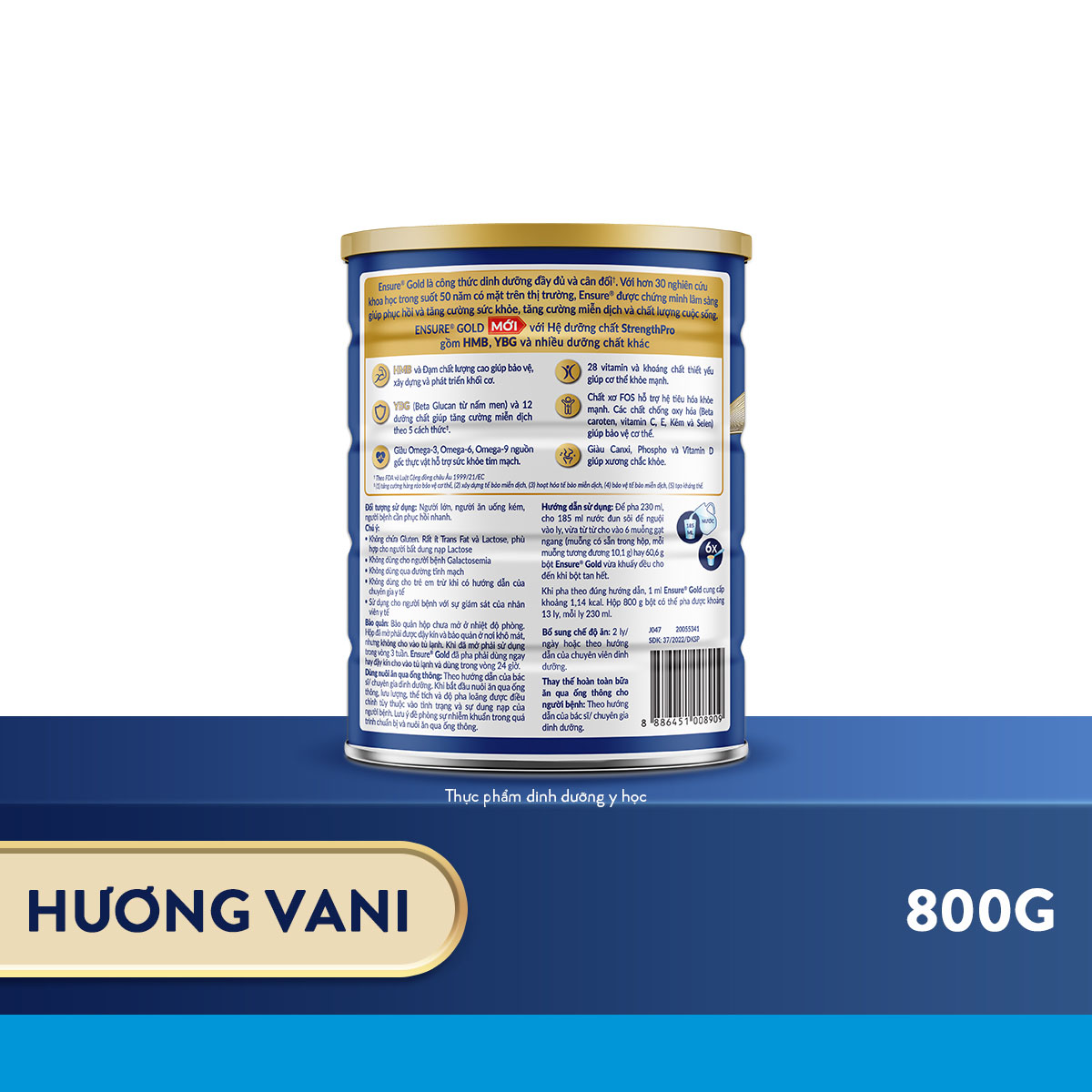 Thực phẩm dinh dưỡng y học Ensure Gold 800g