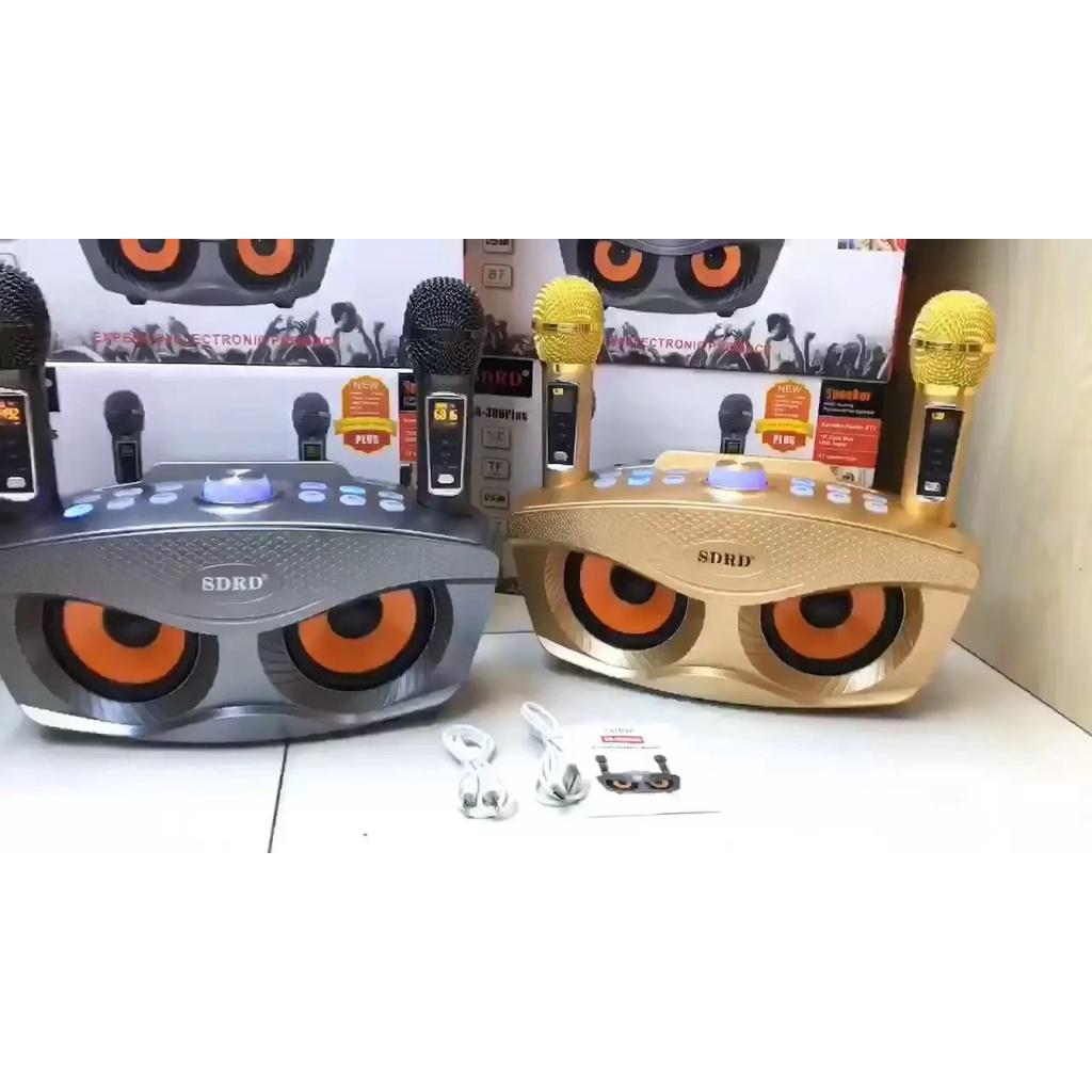 LOA BLUETOOTH KARAOKE SDRD SD 306 PLUS KÈM 2 MICRO KHÔNG DÂY CÓ MÀN HÌNH MỚI 2021 BẢO HÀNH 12 THÁNG BASS CỰC HAY