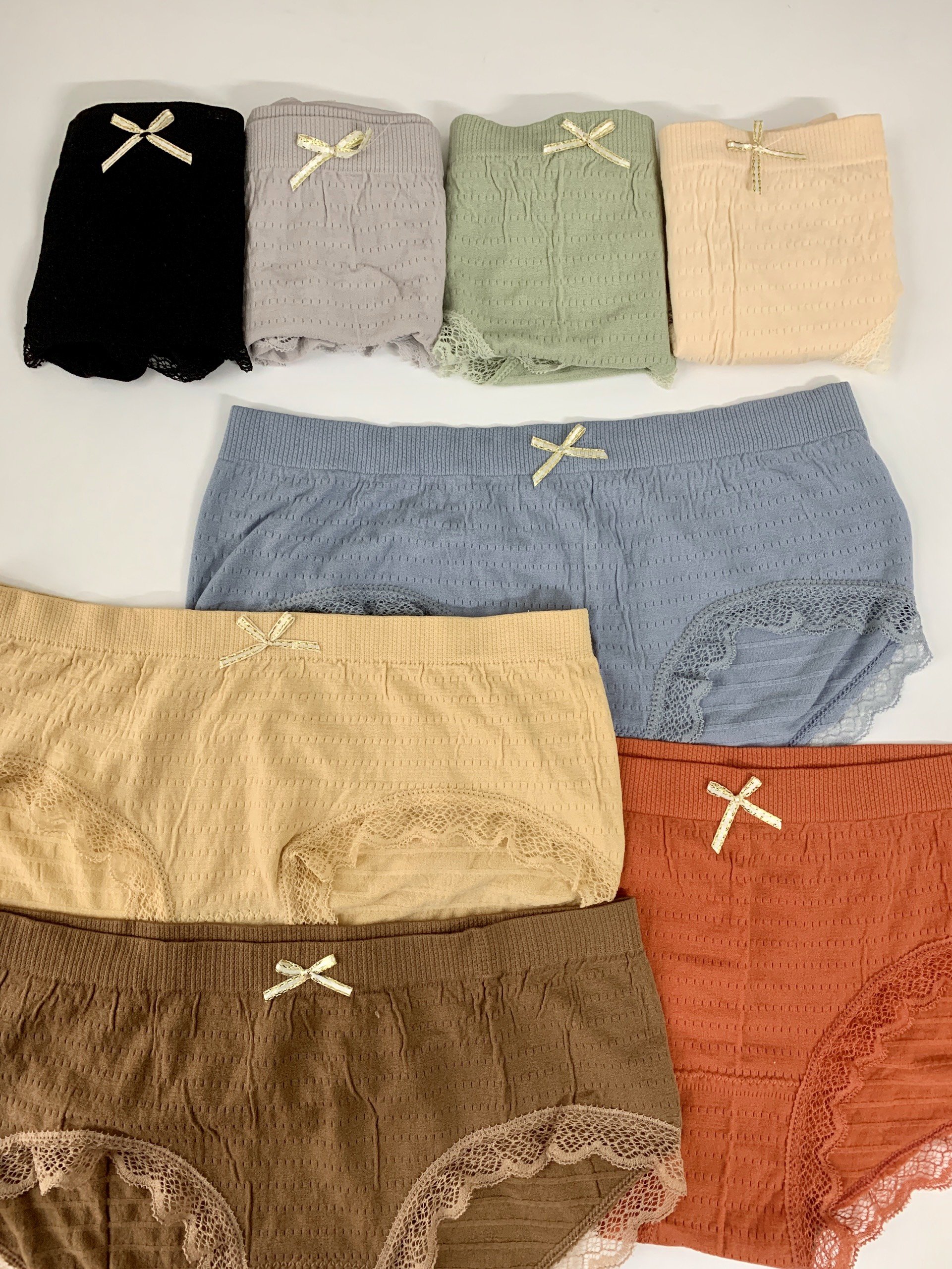 Quần lót nữ nhăn chất Cotton co giãn thấm mồ hôi