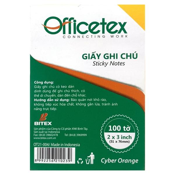 Giấy Ghi Chú 3x2 Inch Cyber - Màu Cam