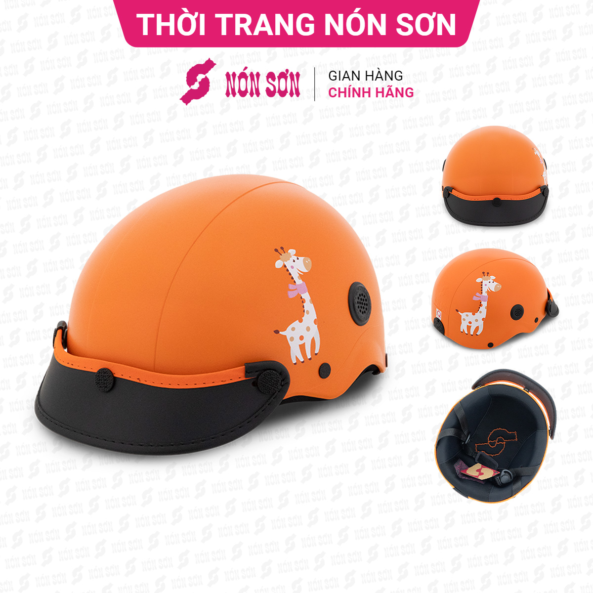 Mũ bảo hiểm trẻ em hoa văn NÓN SƠN chính hãng ADC-280.122
