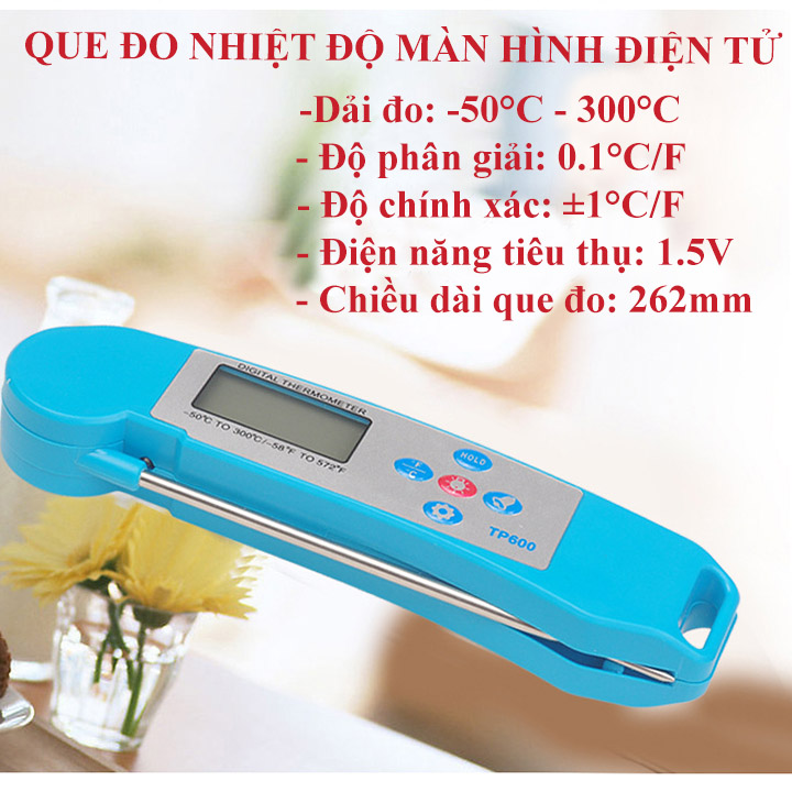 Que đo nhiệt độ hiển thị màn hình điện tử TP600