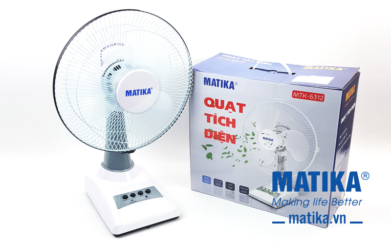 Quạt tích điện Matika MTK-6312