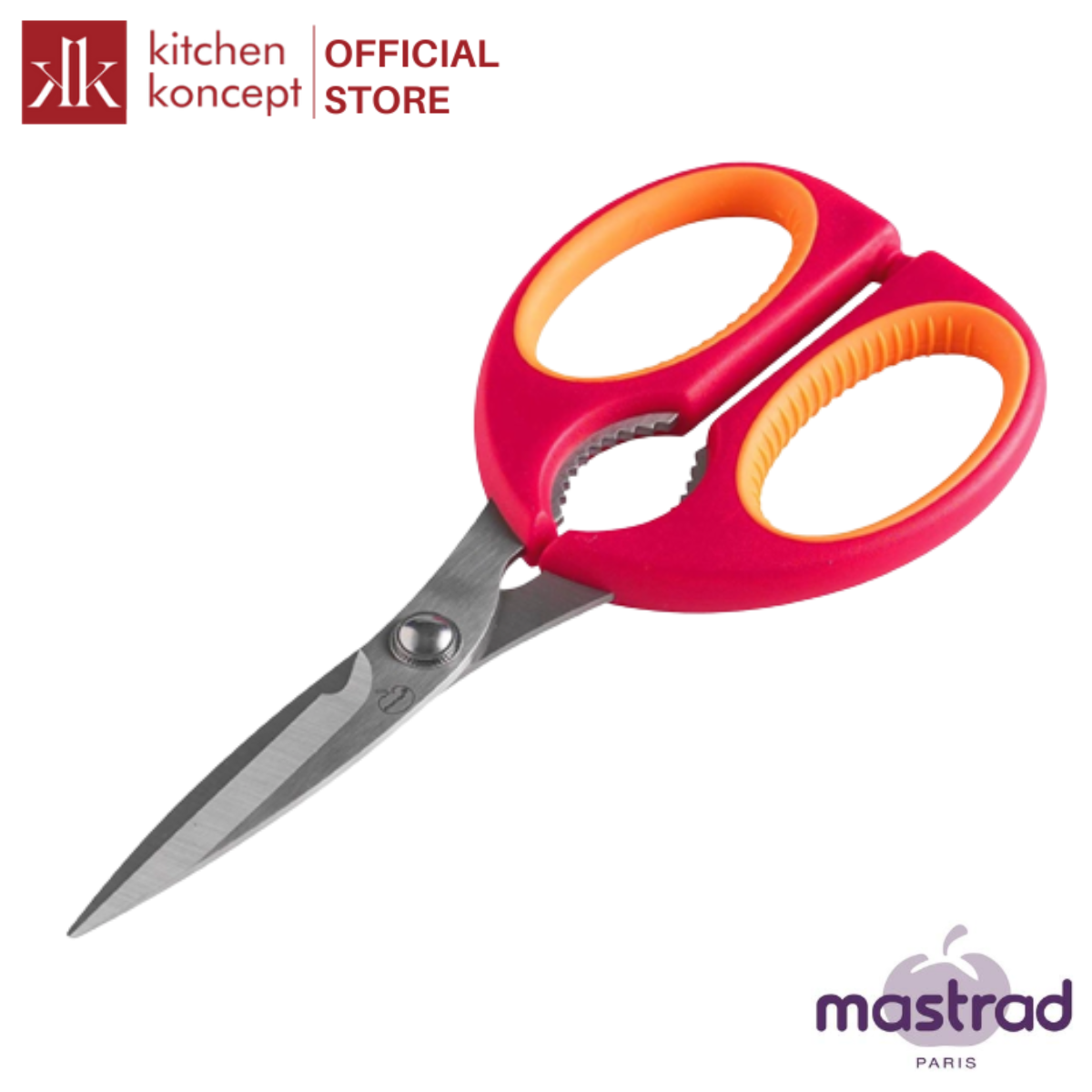 Mastrad - Kéo nhà bếp màu đỏ mâm xôi