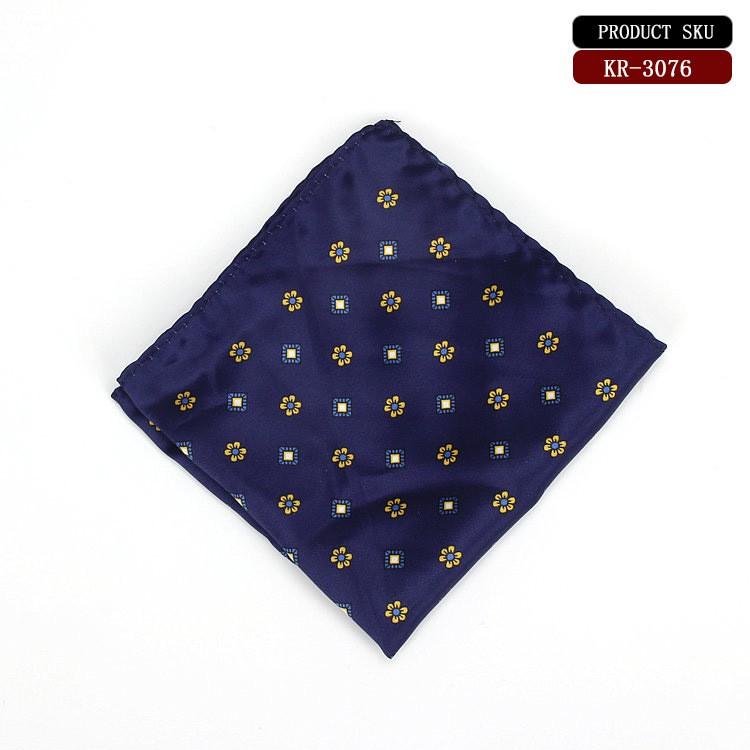 Khăn cài áo vest cho nam - pocket square họa tiết hoa nhí