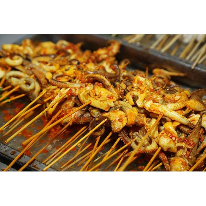 Túi xiên thịt nướng bằng tre tiện lợi cắm trại dã ngoại nướng BBQ